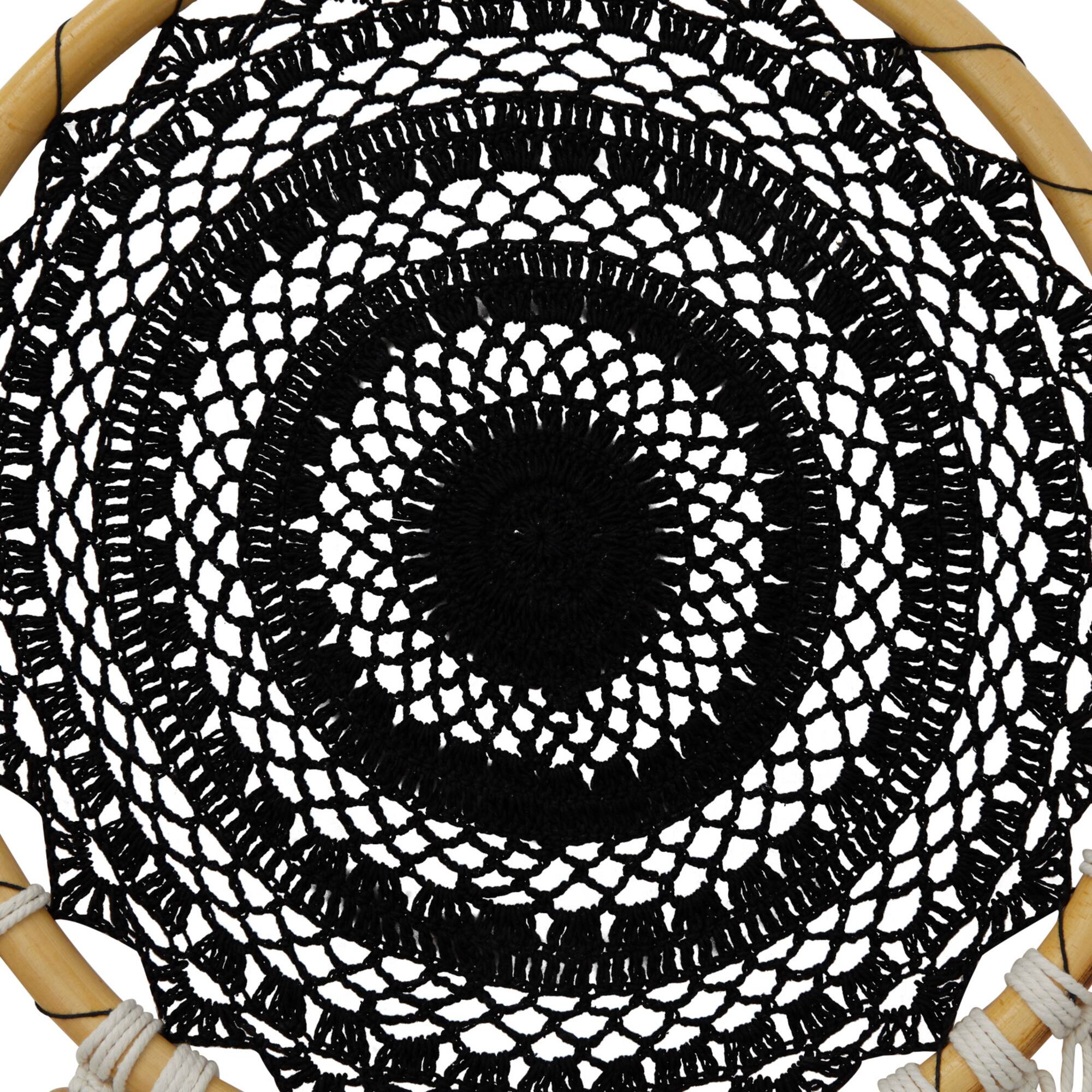 Black Cotton Bohemian Dreamcatcher Wall Decor 16" x 0" x 42"